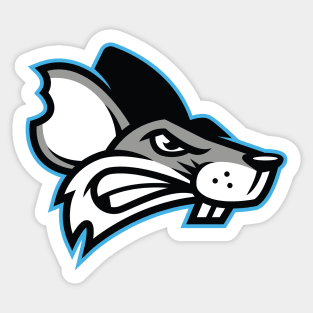 Game-Day Intrigue: Sneaky City Rat Sports Mascot T-shirt for Sports Fanatics Sticker